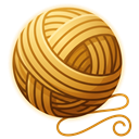 Ariadne icon: a golden ball of thread with one strand trailing loose