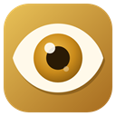 Cyclops icon: a single eye on a gold square